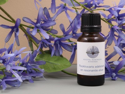 Afbeelding van Rookkwarts edelsteen en resonantie elixer in 20 ml druppelflesje