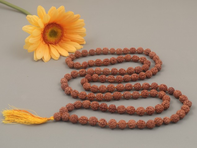 Afbeelding voor 5 mukhi Rudraksha mala 10 mm